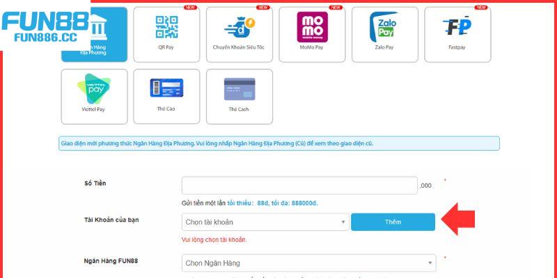 Nạp Tiền Fun88 - Tiết Lộ List Kênh Áp Dụng Siêu An Toàn 3 Kênh nạp tiền qua chuyển khoản tạo tính an toàn, minh bạch