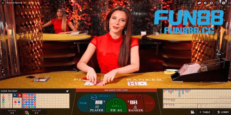 Phiên live casino Fun88 luôn ổn định
